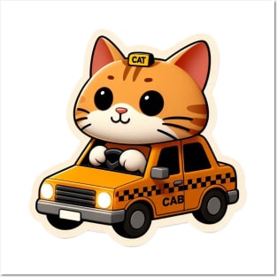 cat the cabbie Posters and Art